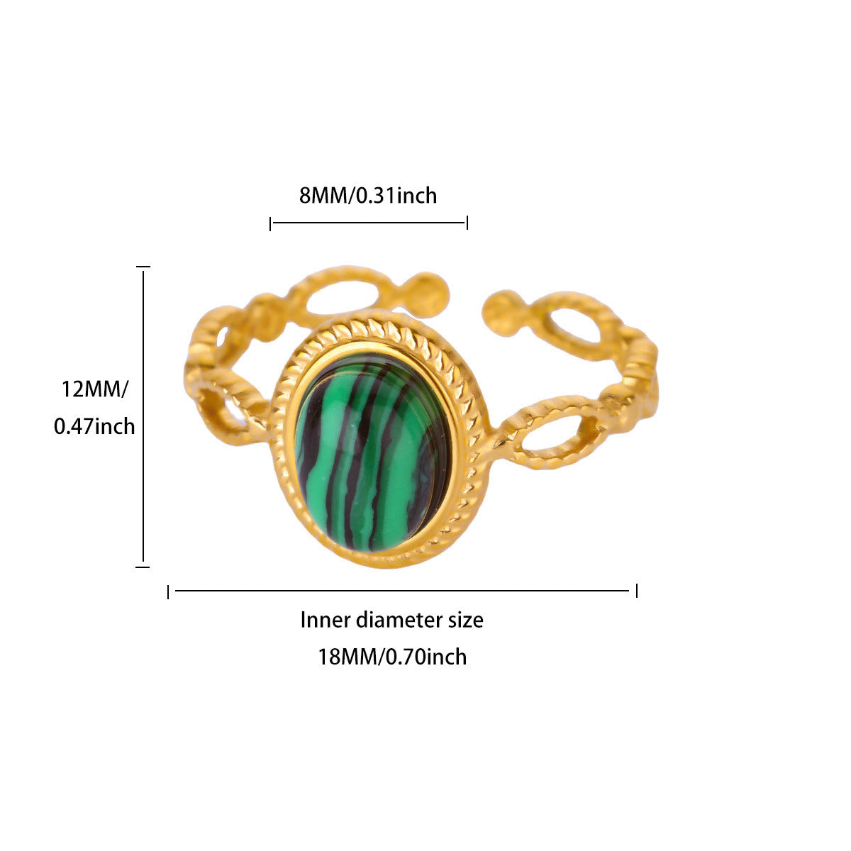 Wholesale Modern Geometric Shape Ring Stainless Steel with 18K Gold Plating Fashion Accessory for Everyday Wear