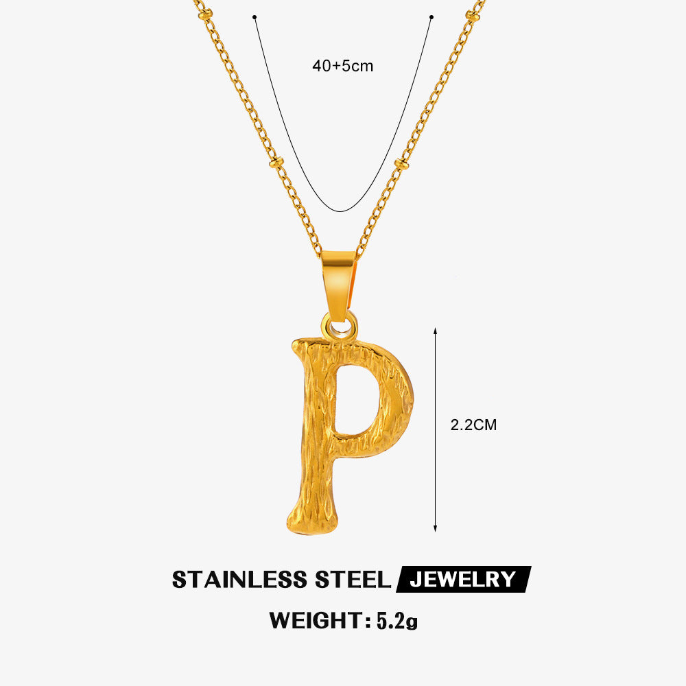 Wholesale Stainless Steel Fashion 26 Letter Necklace