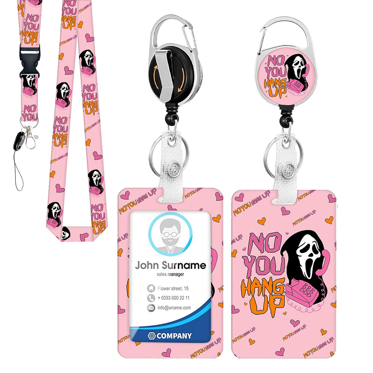 Wholesale Abs Telephone Skull Badge Carabiner Clip Jewelry Accessory  Gift