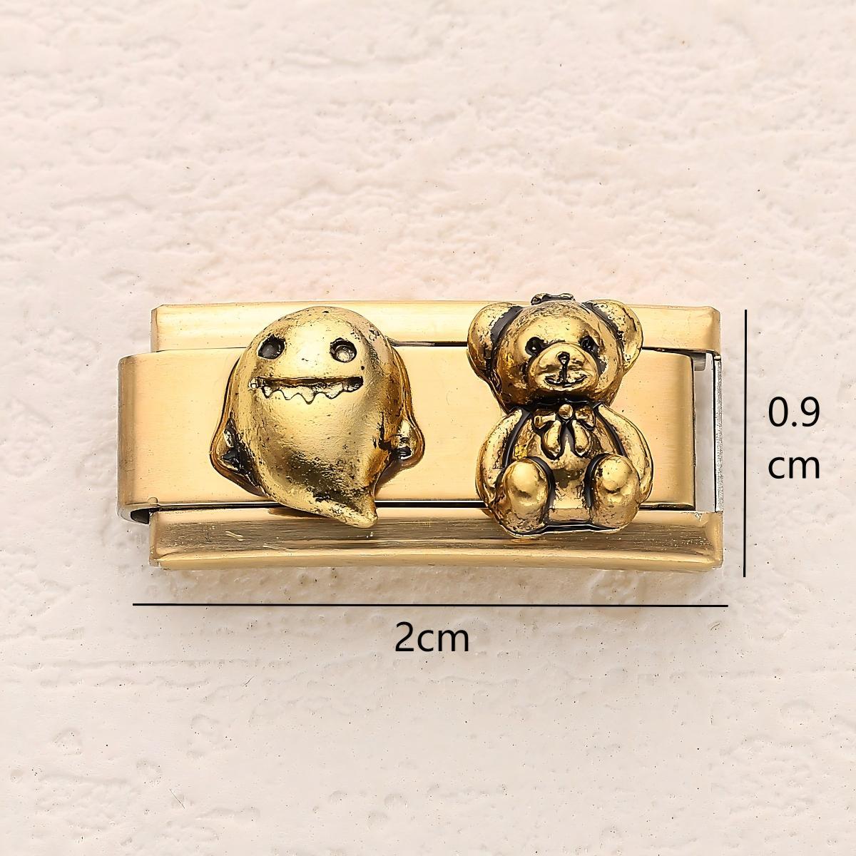 Wholesale 10pcs Italian Charm Bracelet 9mm DIY Splicing Cute Creative Stainless Steel Composable Bracelet