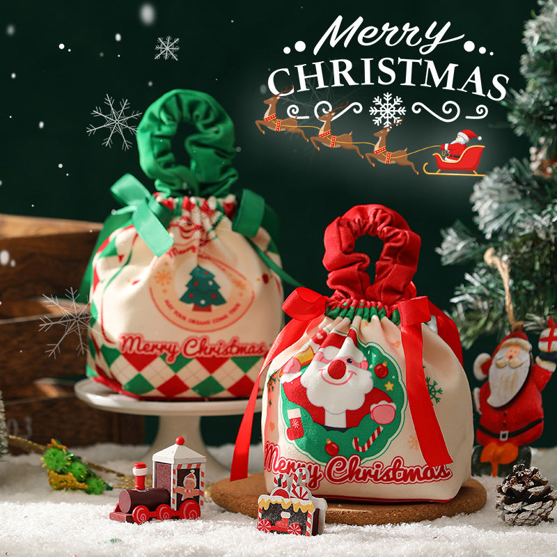 Wholesale Creative Christmas Gift Velvet Apple Bag  Decorations