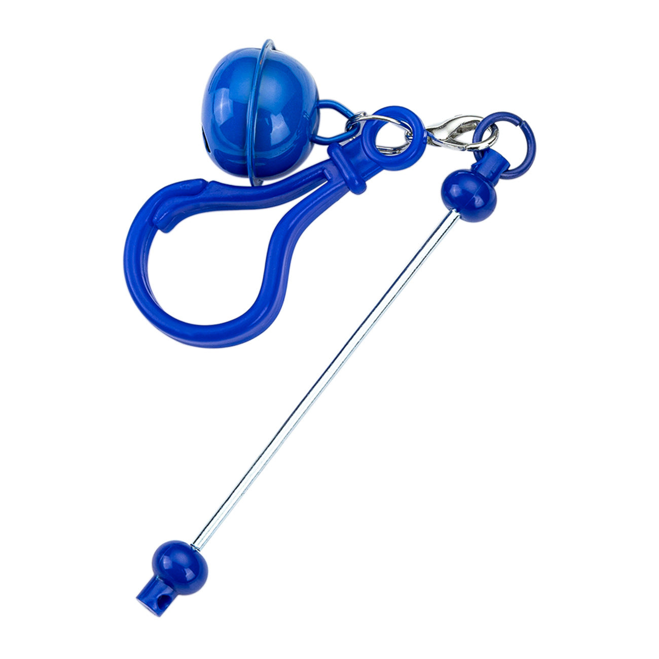 Wholesale DIY Beaded Bell Keychain Candy Color Plastic Keychain