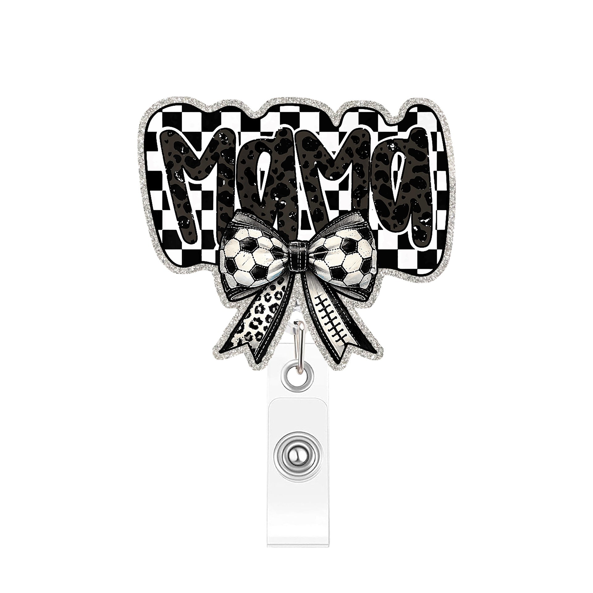 Wholesale 2026 World Cup Football Glitter Acrylic Easy-Pull Badge Holder ID Card Clip Fashion Accessory