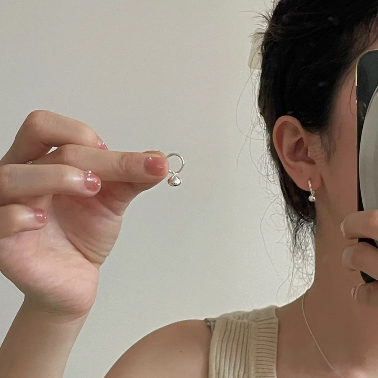 Wholesale Korean Style Silver Needle Hanging Ball Earrings Trendy Fashion Accessory