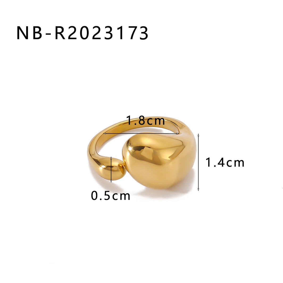 Wholesale retro geometric ball twist winding irregular titanium steel ring