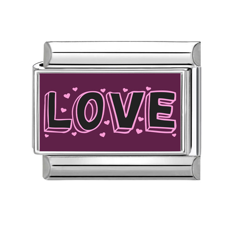 Wholesale Trendy DIY Modular Bracelet Stainless Steel Flower Heart Letter Charms Boutique Resale