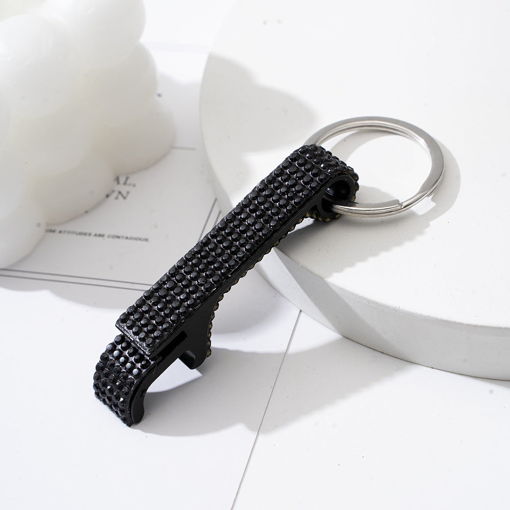 Wholesale Colorful Rhinestone Aluminum Alloy Beer Bottle Opener Keychain ACC-KC-ZhiYa004