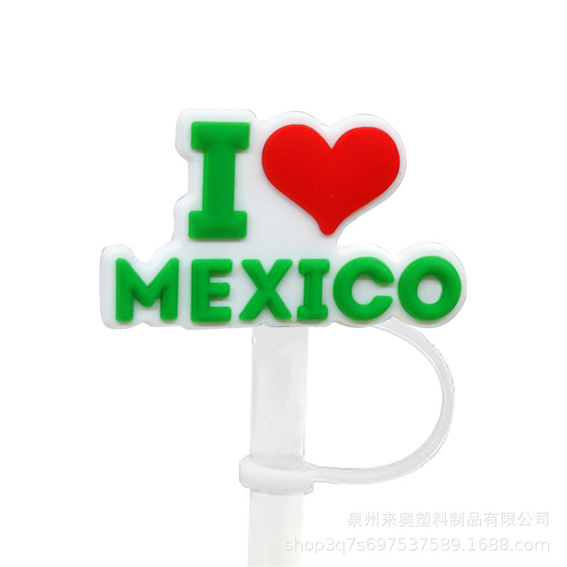 Wholesale 10PCS 7-8mm PVC Mexican Style Straw Tube Cap