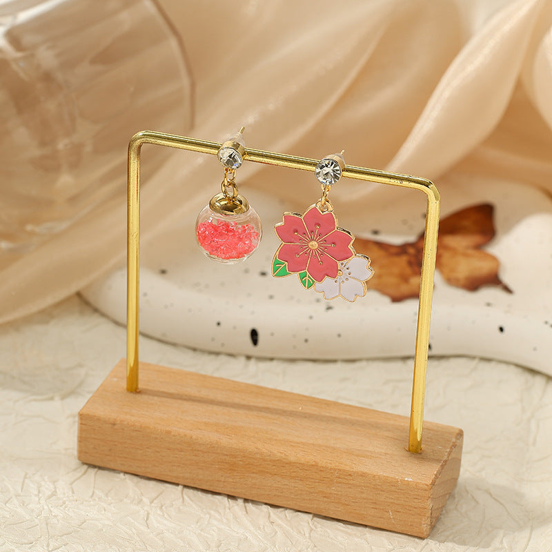 Wholesale Diamond Crown Gypsophila Pearl Flower Earrings