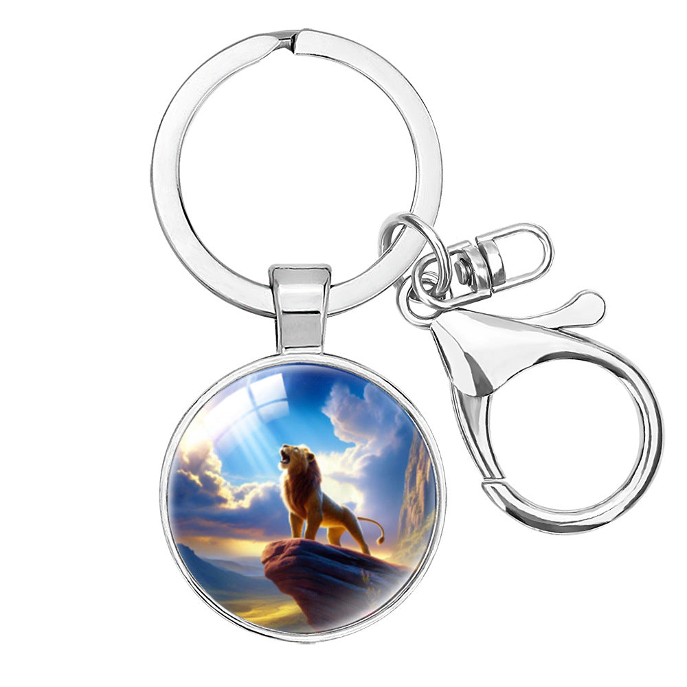 Wholesale Cartoon lion decoration keychain