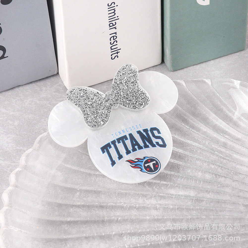 Wholesale 10PCS Acrylic DIY Loose Powder Cartoon Bowknot Brooch Patches