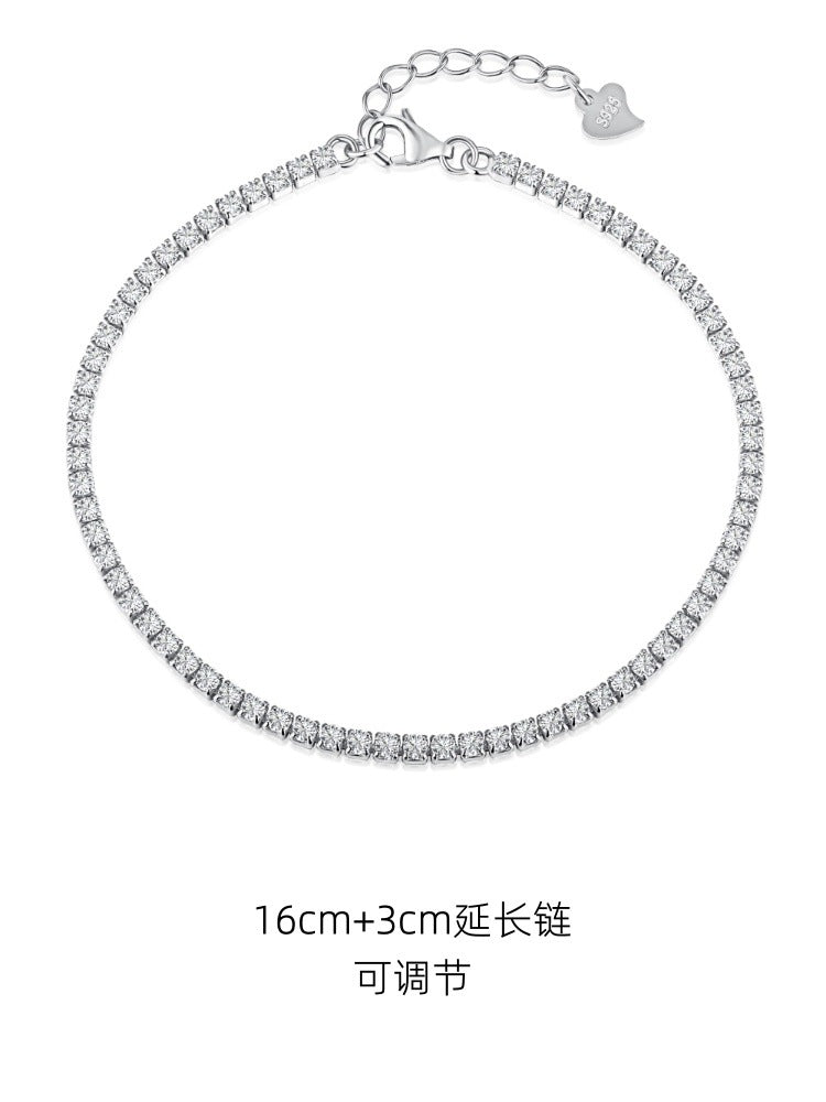 Wholesale Trendy Women S Sterling Silver Zircon Tennis Bracelet Jewelry Accessory For Everyday Wear And Resale