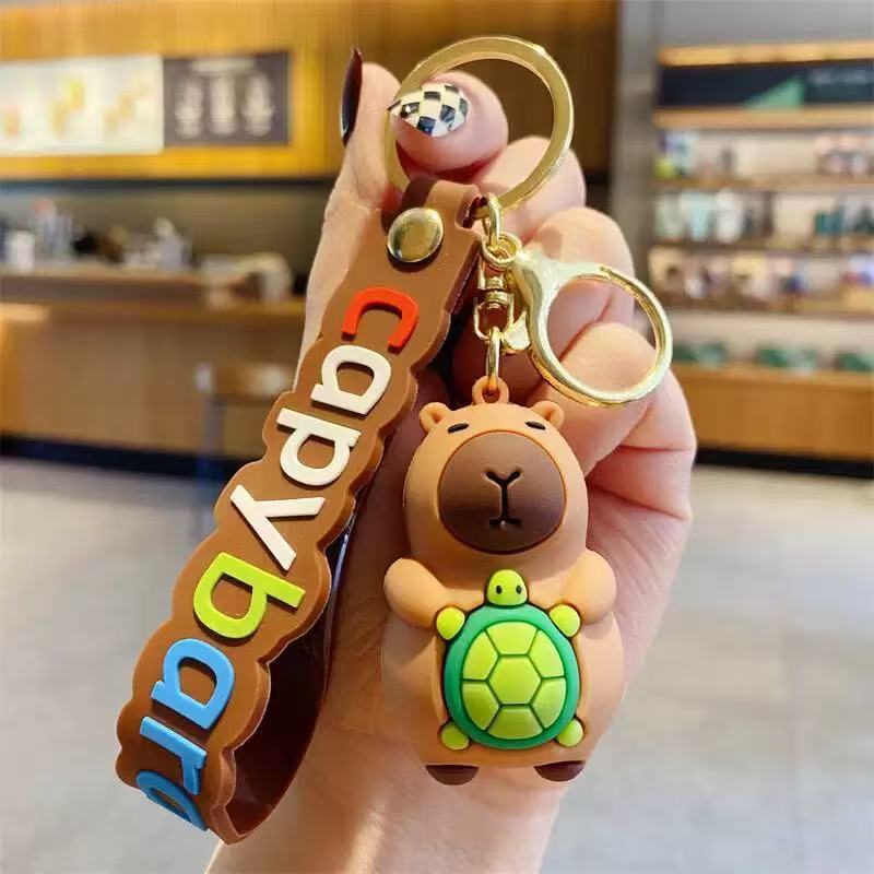 Wholesale Cute Capybara Keychain Bag Pendant Creative Car Key Accessory Boutique Resale
