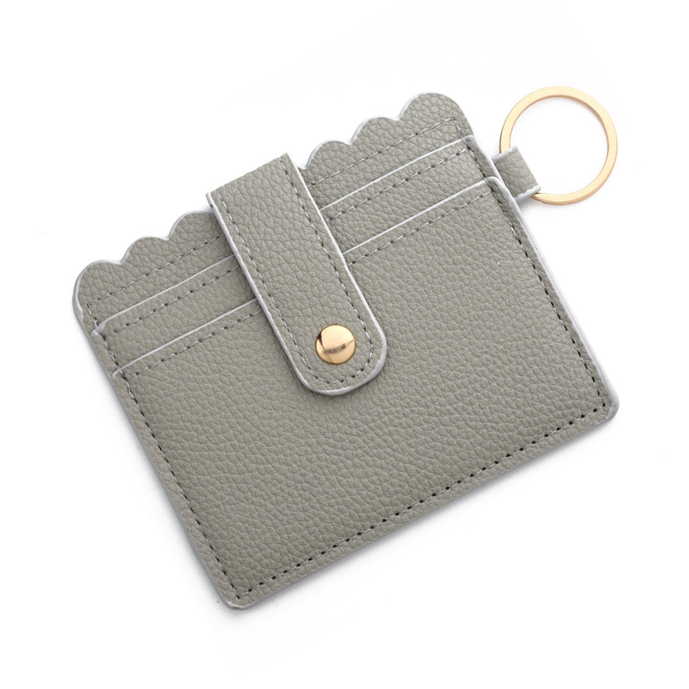 Wholesale Pu LeatherMultiple Card Slots Wristlet Keychain