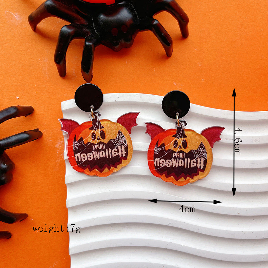 Wholesale  Acrylic pumpkin ghost earrings