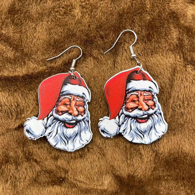 Wholesale Christmas Creative Cute Cartoon Santa Claus Earrings ACC-ES-KangD001