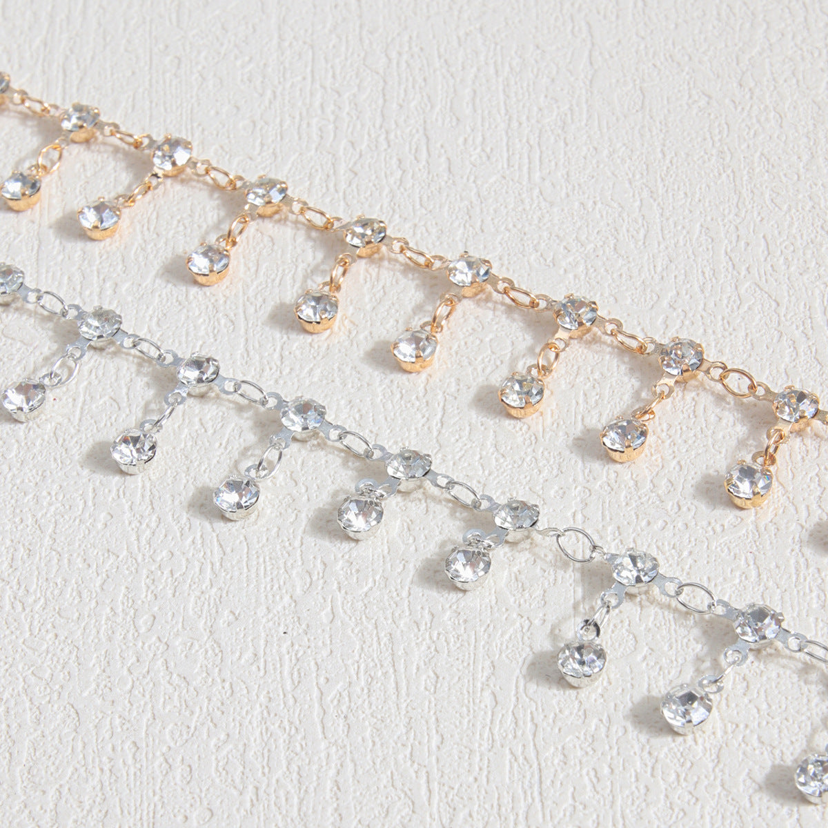 Wholesale Full Diamond Tassel Anklet Bohemian Shiny Rhinestone Ankle