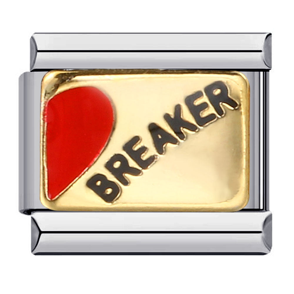 Wholesale Italian Charm Bracelet 9mm DIY Splicing Removable Red Heart Stainless Steel Composable Bracelet