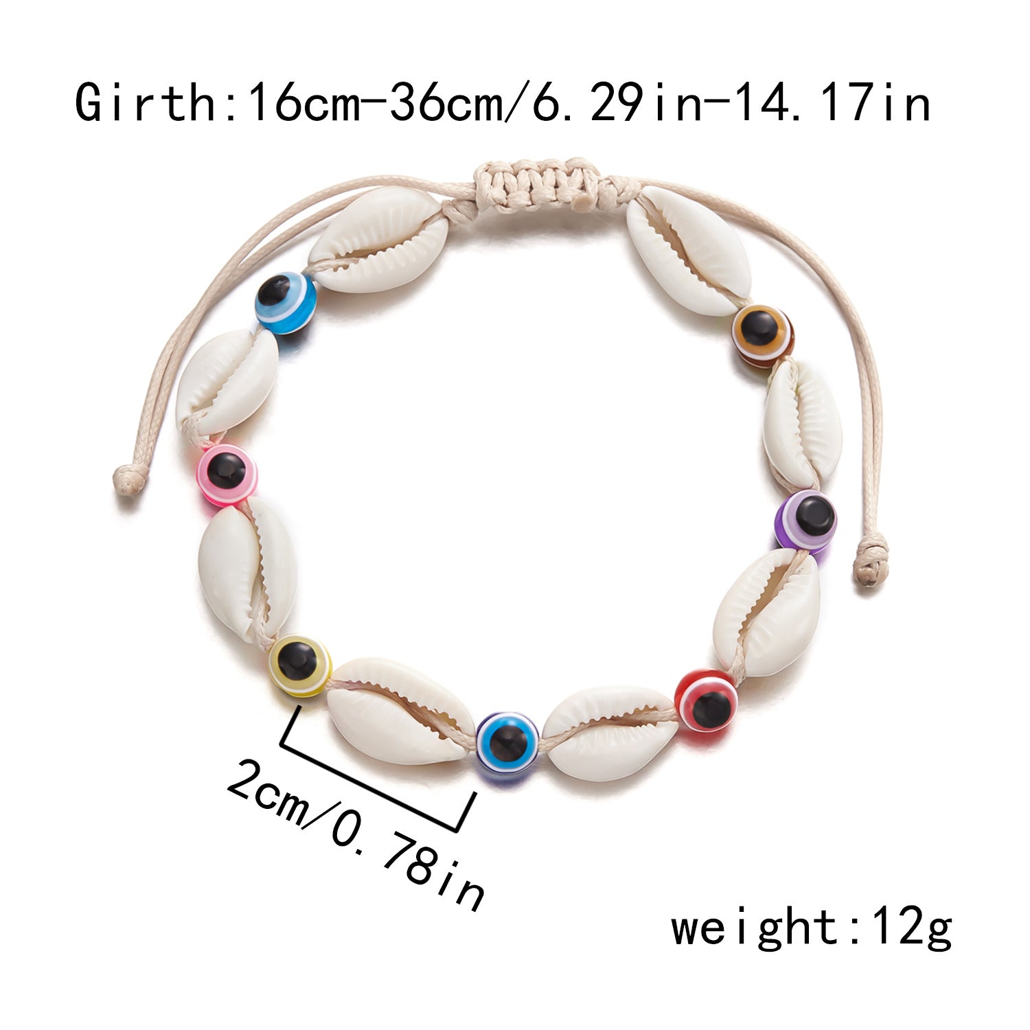 Wholesale  Beach Shell Bracelet Devil's Eye Pattern Starfish Shell Hand-woven Bracelet
