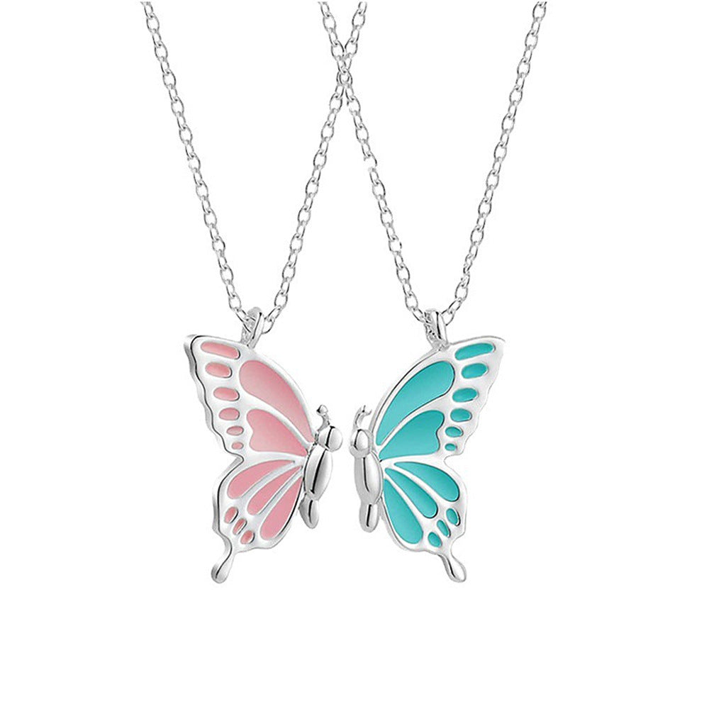 Wholesale Simple Colorful Butterfly Alloy Necklaces ACC-NE-Hanyu002