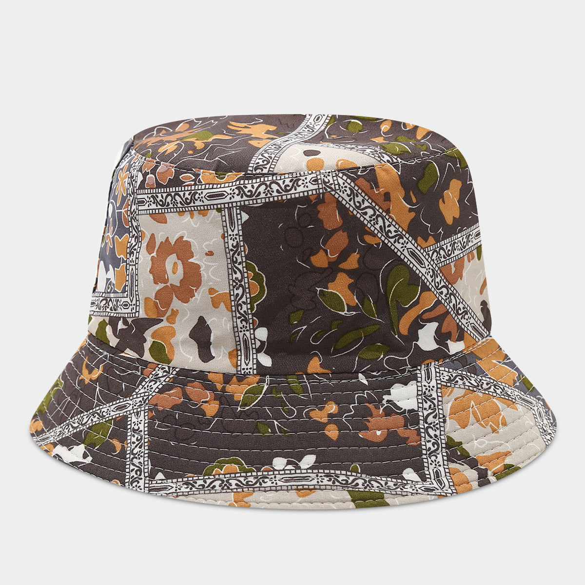 Wholesale Bohemian Small Flower Full Print Sunscreen Fisherman Hat