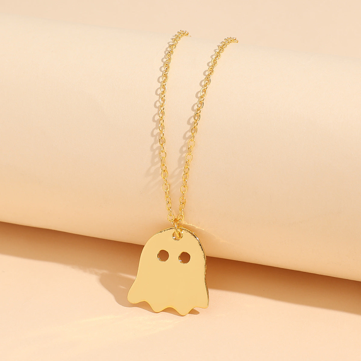 Wholesale AliExpress foreign trade jewelry  small pumpkin smiley face clavicle chain holiday creative ghost fashion pendant