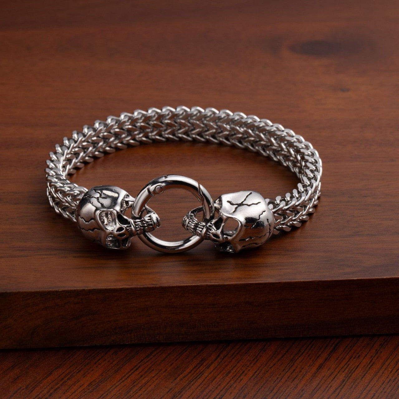 Wholesale Retro Punk Skull Snake Men' s Bracelet Alloy Fashion Accessory Boutique Resale Gift