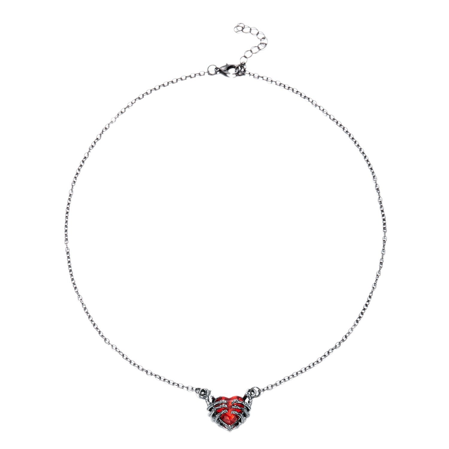 Wholesale Dark Gothic Heart Claw Necklace,  Trendy Alloy Pendant Jewelry for Women