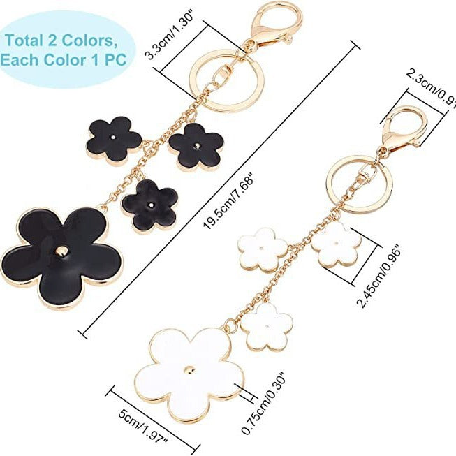 Wholesale Flower Metal Keychain Pendants ACC-KC-Aya001