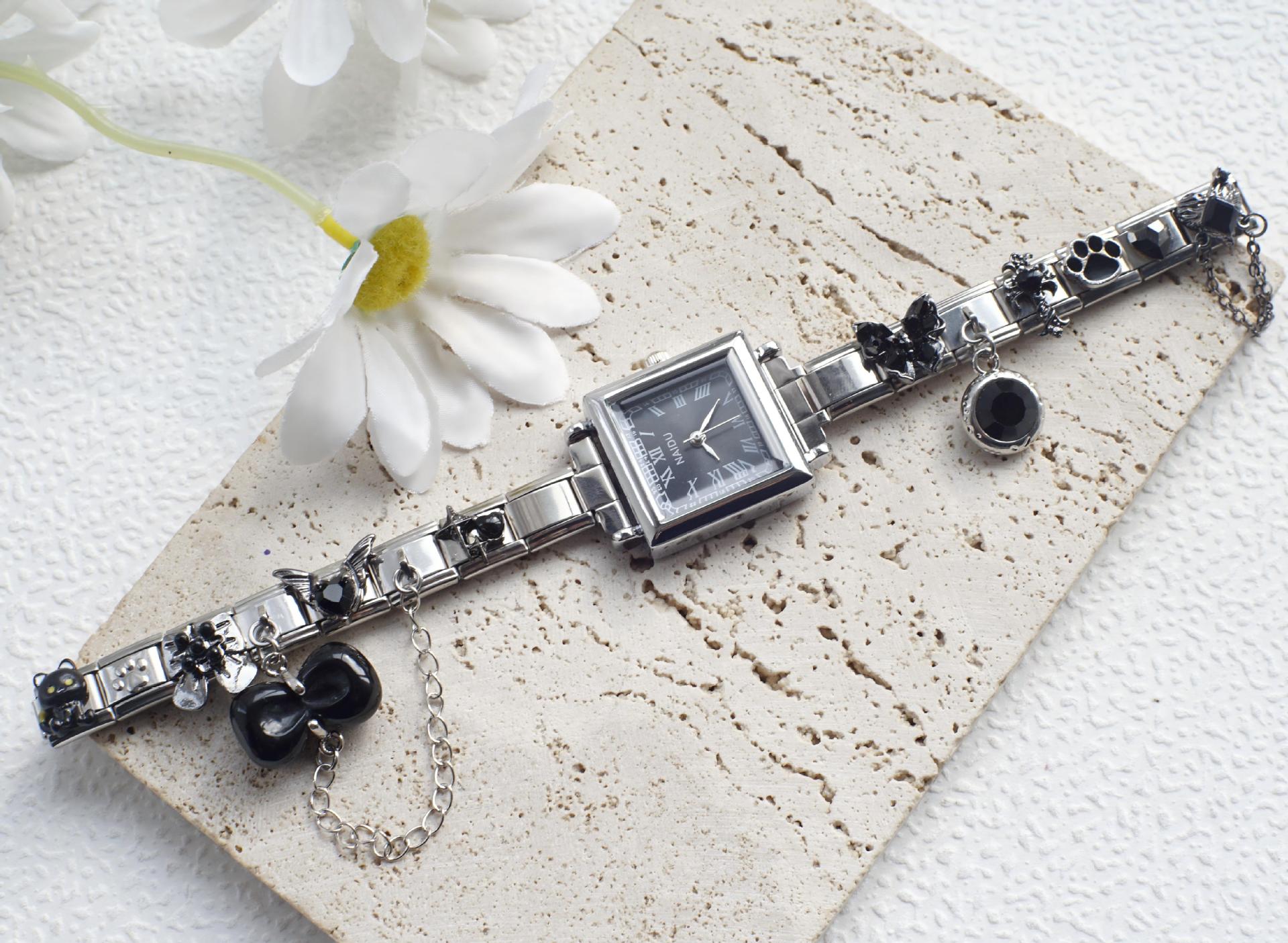 Wholesale Diamond-Set Stainless Steel Italian Charm Watches