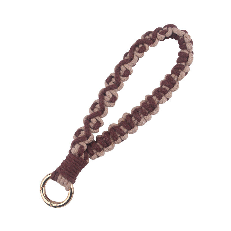 Wholesale hand-woven wrist strap keychain