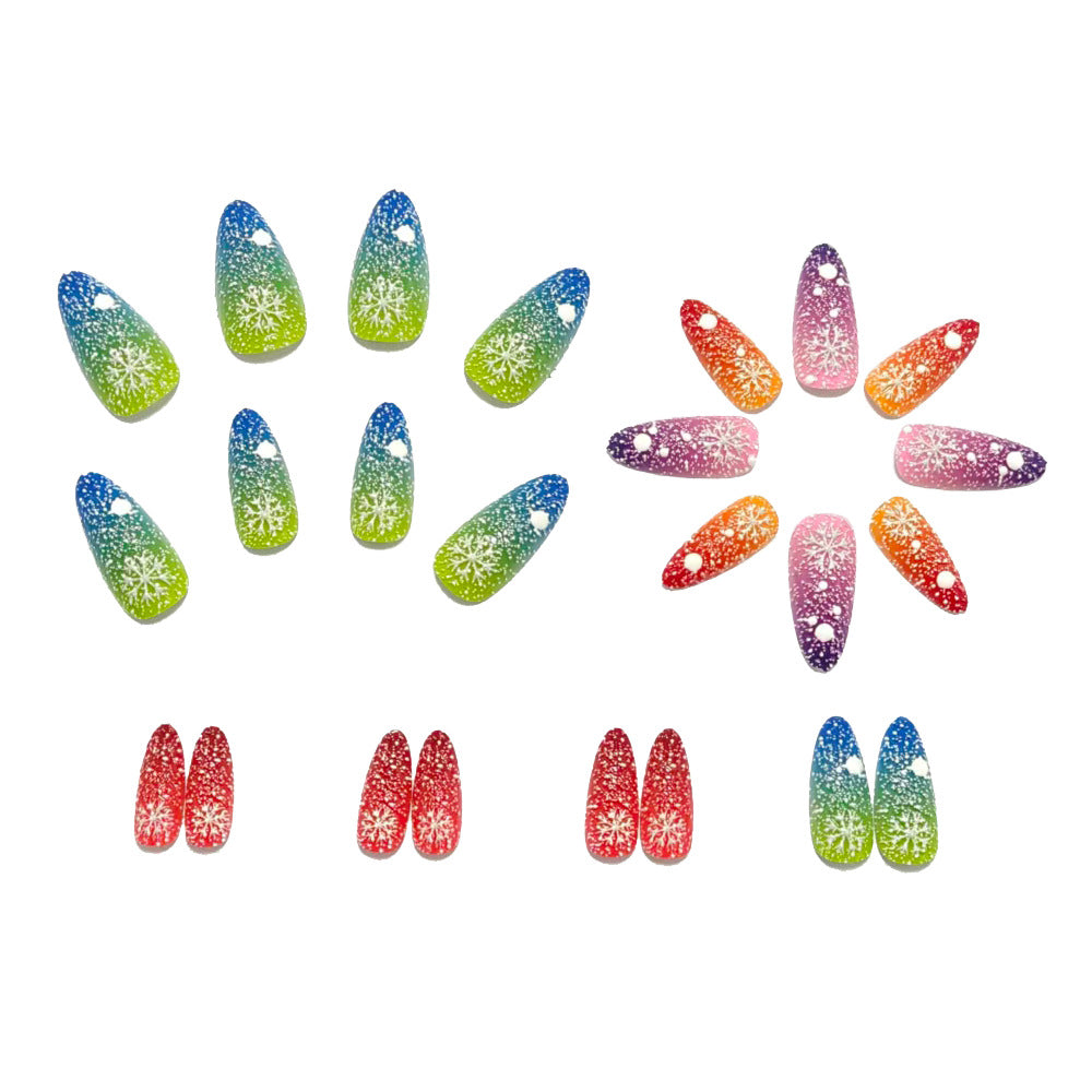 Wholesale 24 Pieces/  box Rainbow Gradient Nails Kits Nail Stickers