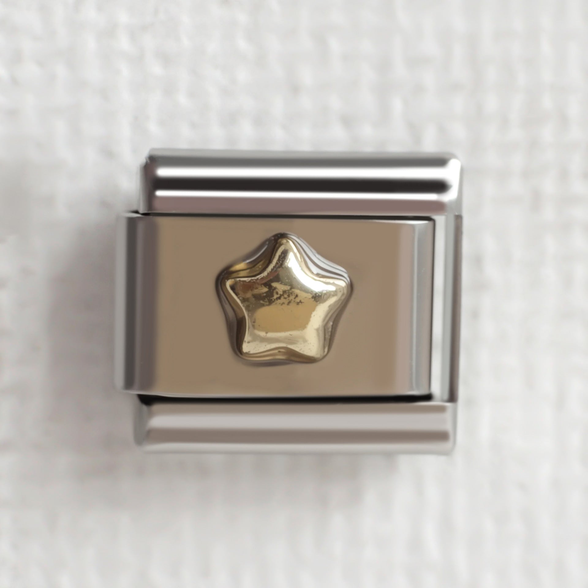 Wholesale 5pcs/ pack Makeup &  Accessories Enamel Italian Charms Single Section Creative Stainless Steel Composable Bracelet