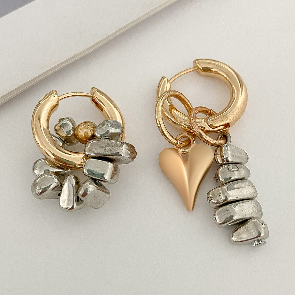 Wholesale Heart irregular CCB beaded clavicle necklace