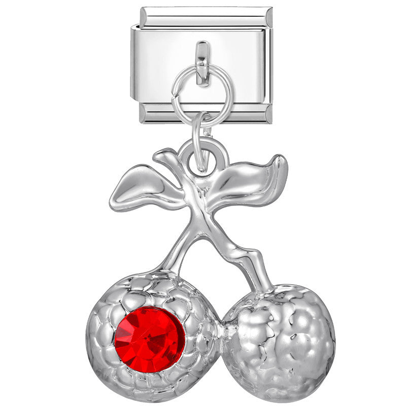 Wholesale Italian modular DIY jewelry red pendant bracelet