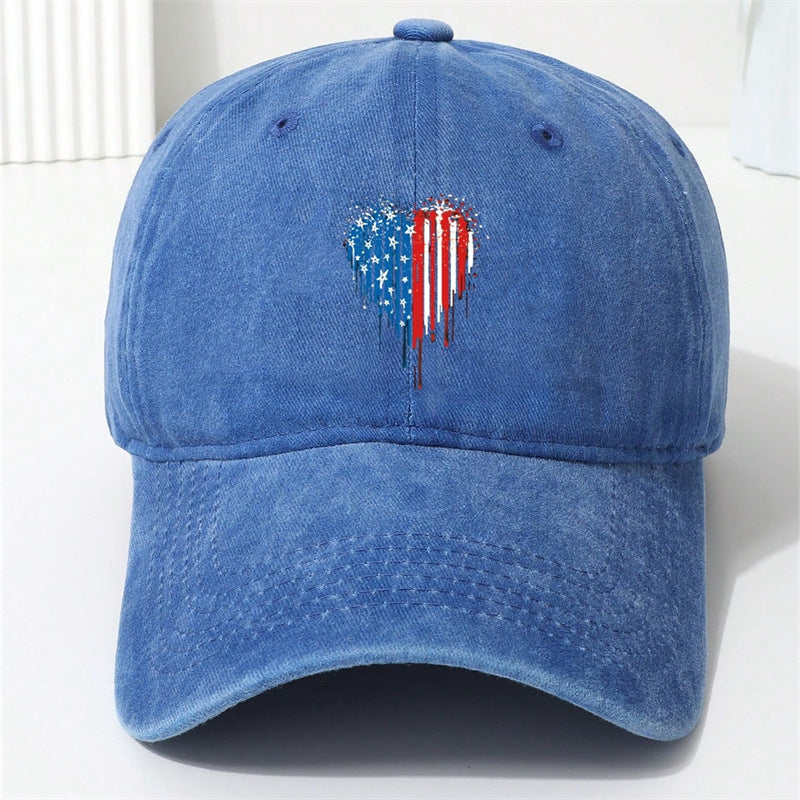 Wholesale Love Printing Baseball Hat Independence Day Flag Cap