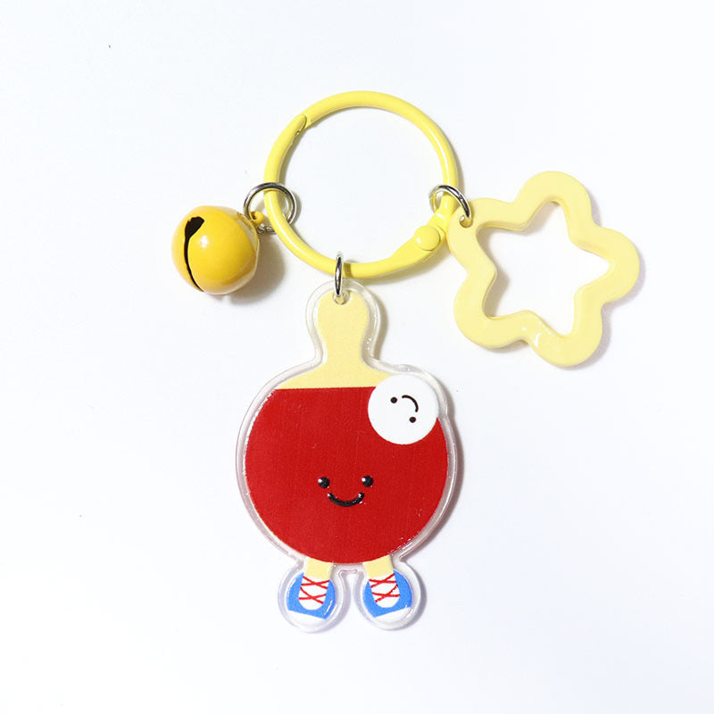 Wholesale Reversible Cartoon Sports Cap Acrylic  Keychain