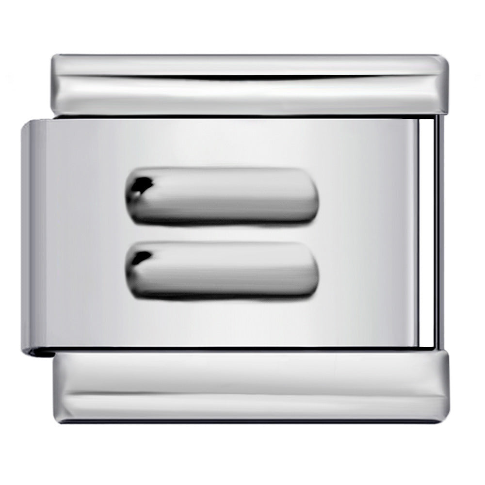 Wholesale Italian Charm Bracelet 9mm DIY Splicing Removable Number Symbol Element Stainless Steel Composable Bracelet