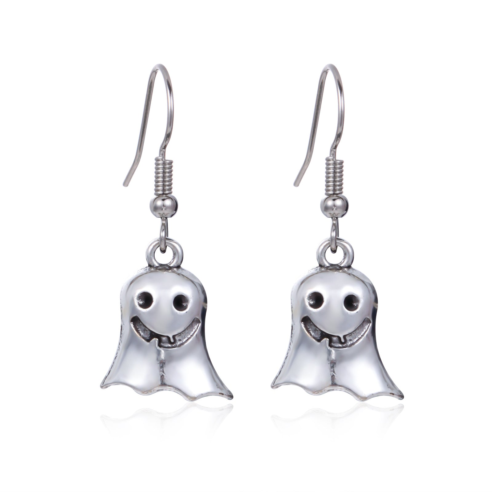 Wholesale  Diamond-Encrusted Zinc Alloy Cat Pumpkin  Web Skull Earrings