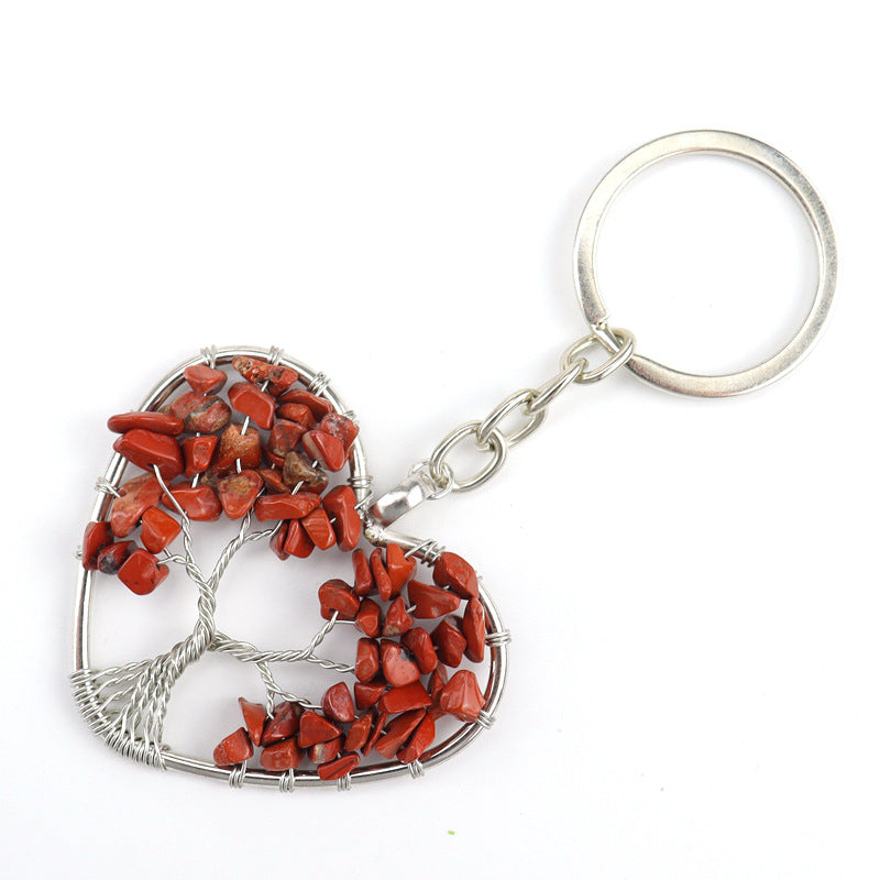 Wholesale Chic Crystal Heart Tree Keychain Pendant,  Decorative Bag Charm for Graduation Gift