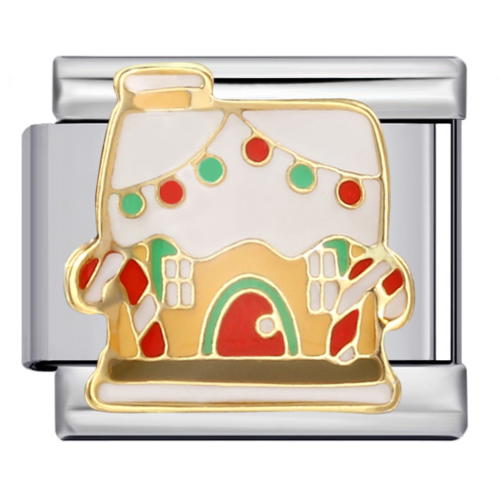 Wholesale  Italian Charm Bracelet 9mm DIY Christmas Series Creative Stainless Steel Composable Bracelet