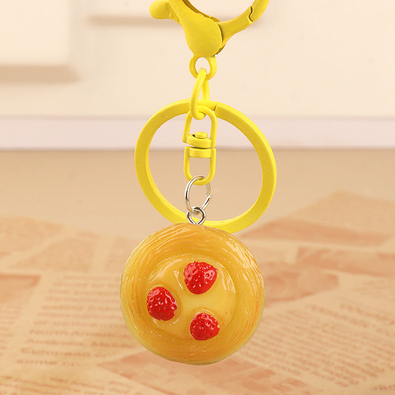 Wholesale Chocolate Egg Tart Keychain
