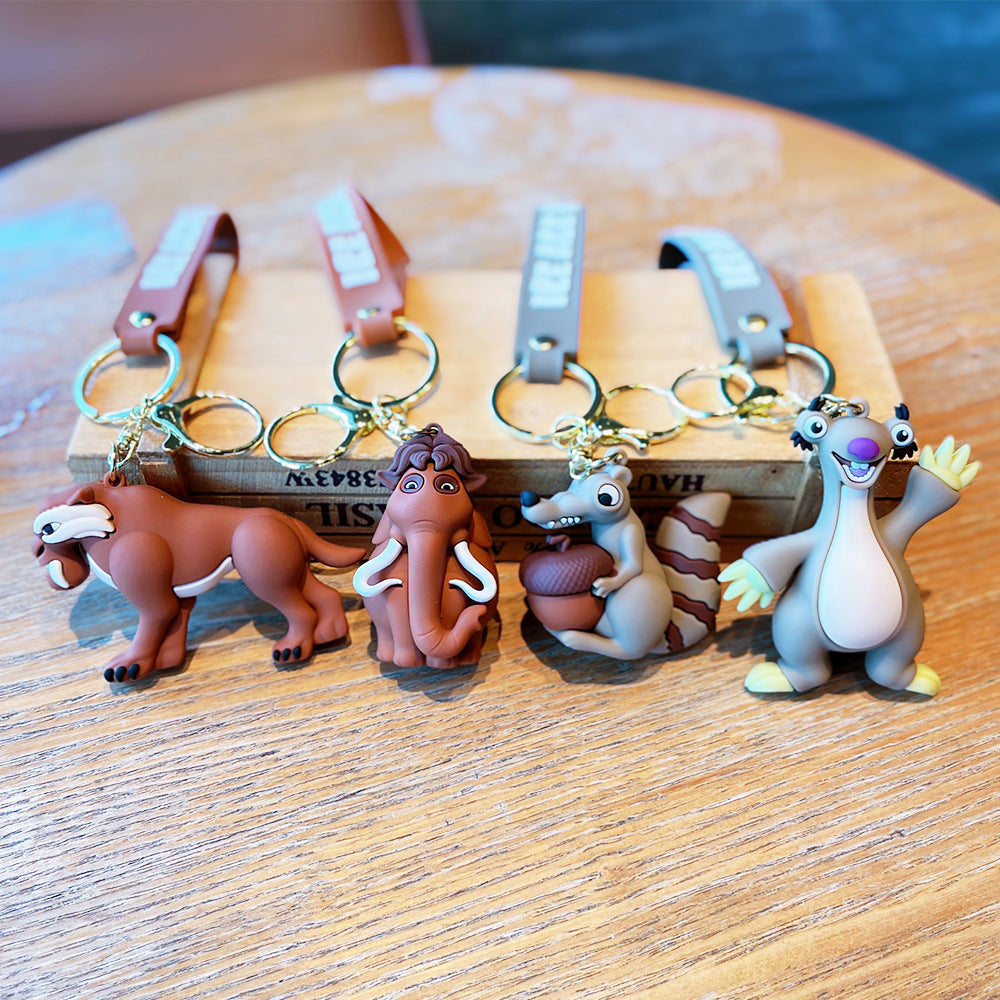 Wholesale Cartoon Small Animal Keychain Creative Doll Backpack Pendant Car Chain