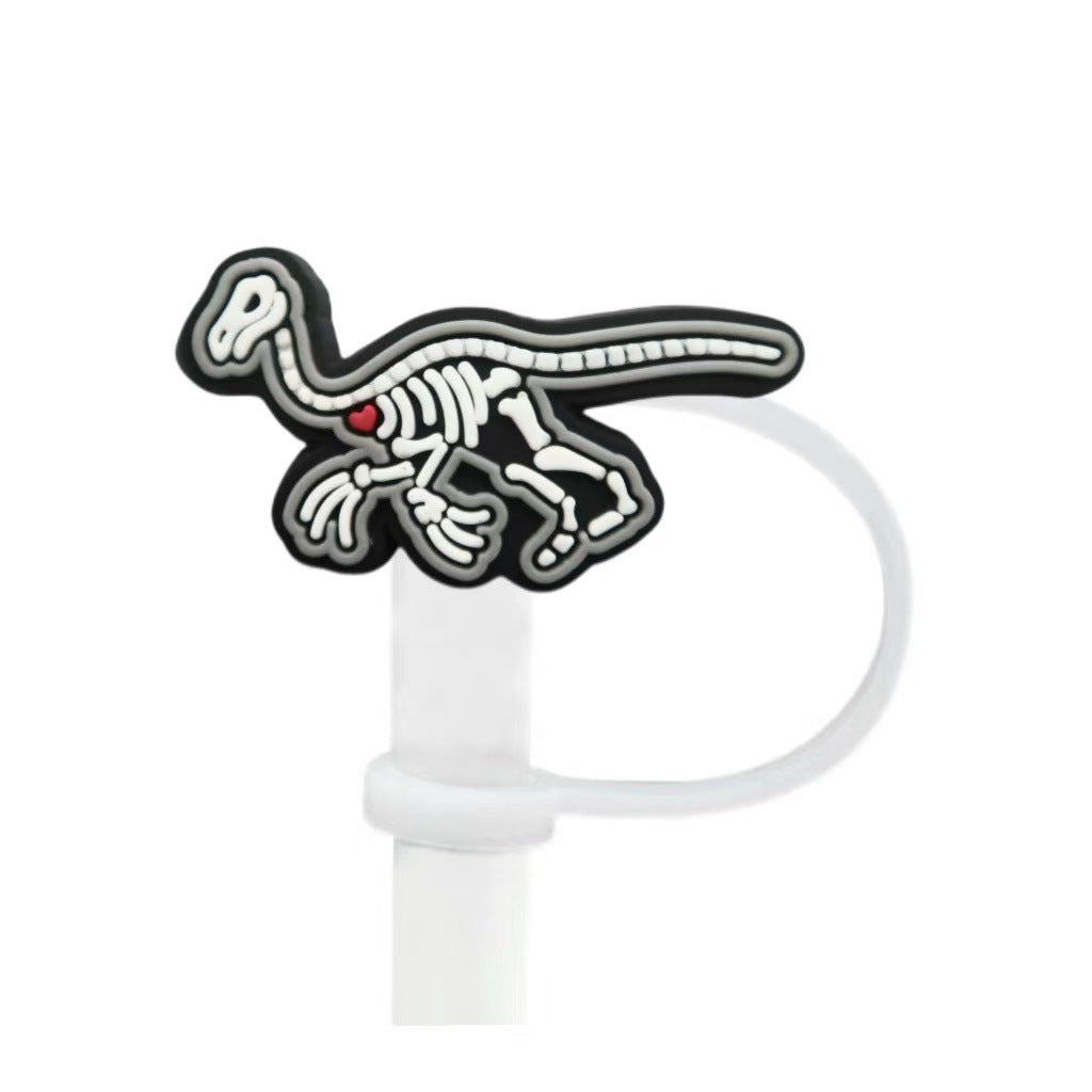 Wholesale 10pcs  themed animal skull shapes Straw Cover Straw Tube Cap