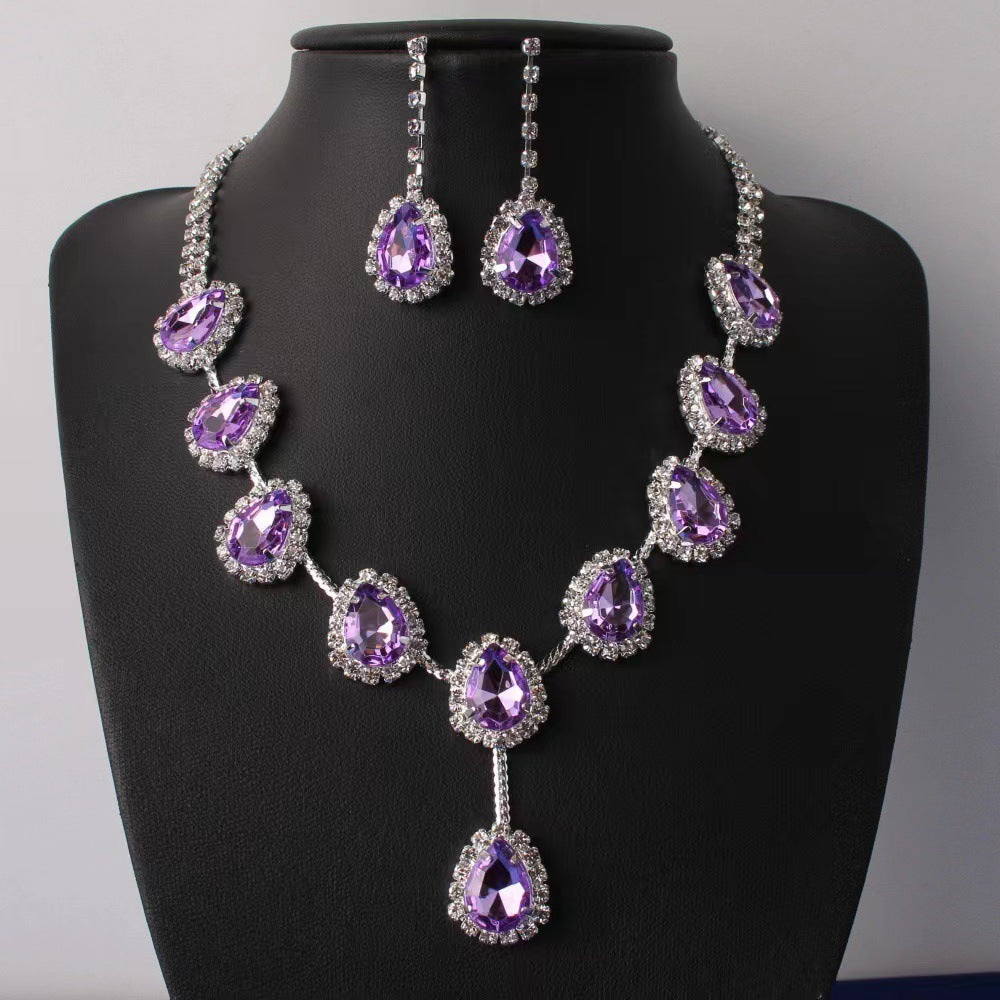 Wholesale Rhinestone Necklace and Earring Set