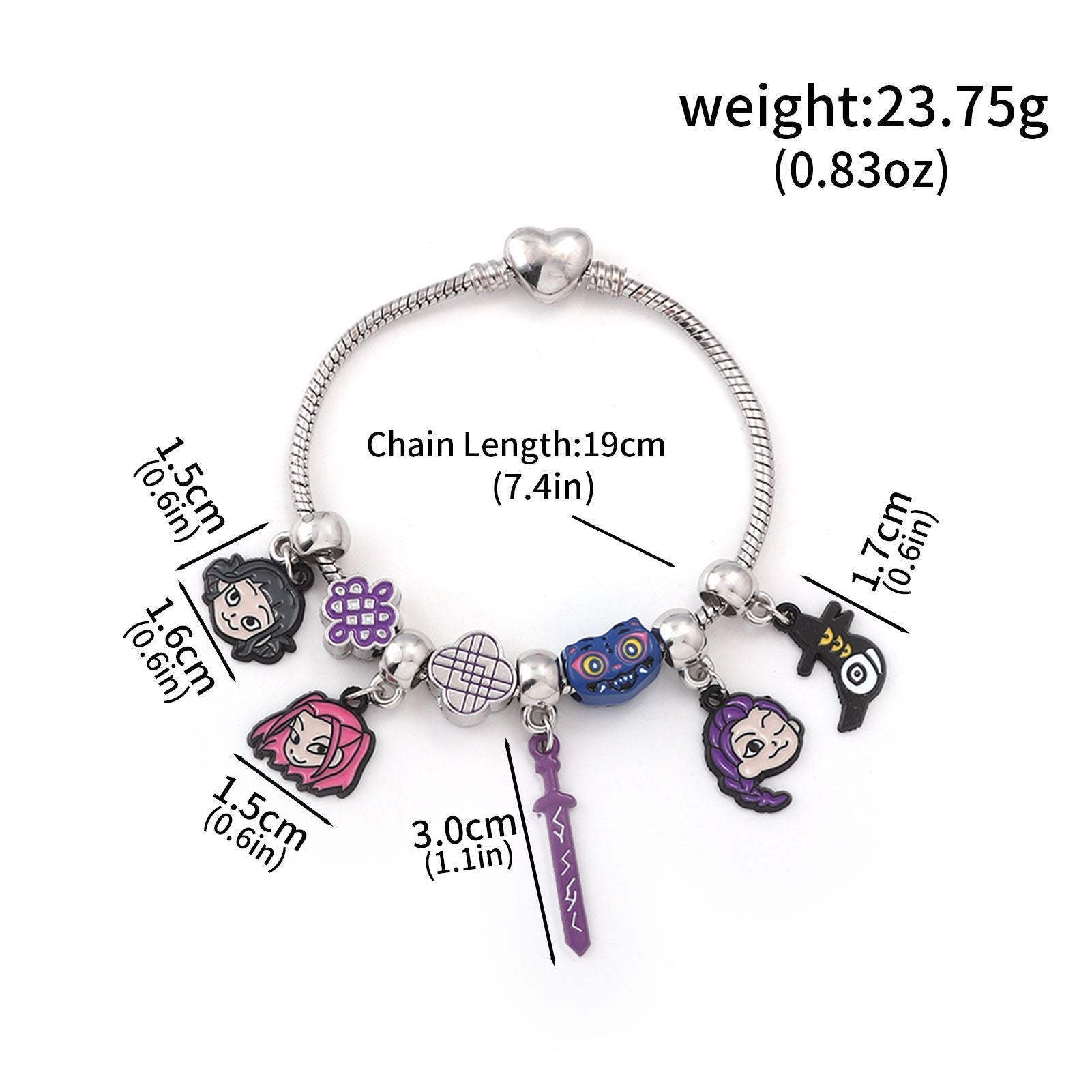 Wholesale Cartoon Anime K-Pop  Beaded Pendant Bracelet  ACCVIP