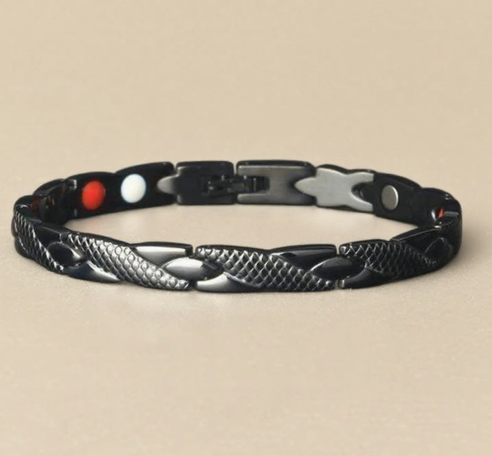 Wholesale Titanium Steel Dragon Pattern Magnet Bracelet Fashion Jewelry Accessory Boutique Resale Gift