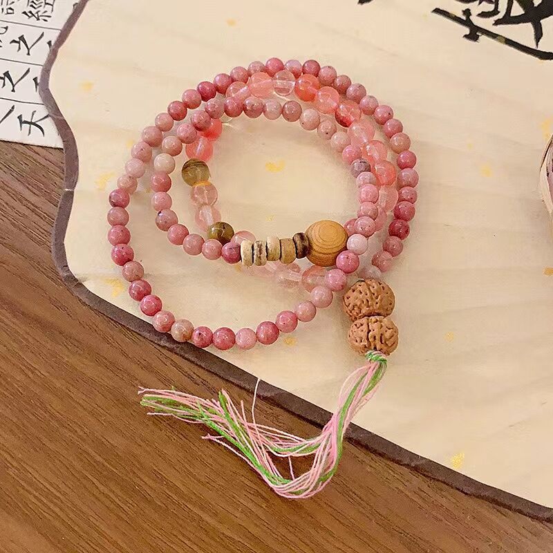 Wholesale  Multi-layer Stacked Wearing Peach Bead Bracelet