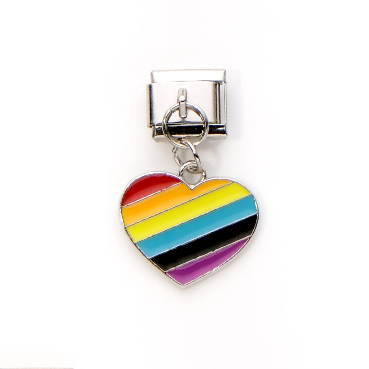 Wholesale 10pcs Italian Charm Bracelet 9mm DIY Splicing Heart Butterfly Pendant Stainless Steel Composable Bracelet