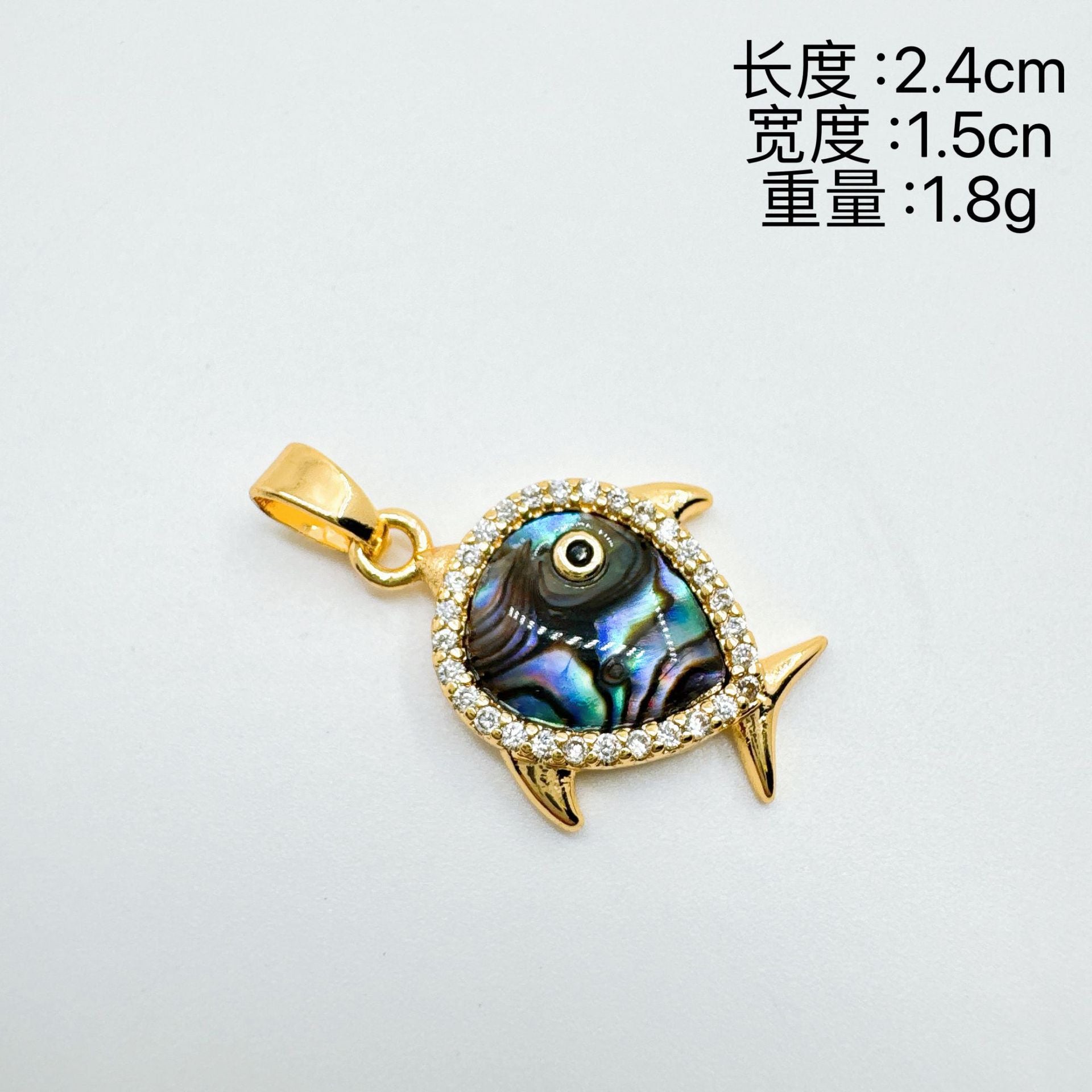 Wholesale Gold Plated Fish Pendant Necklace with Mother of Pearl Sweet Cool Style Fashion Accessory